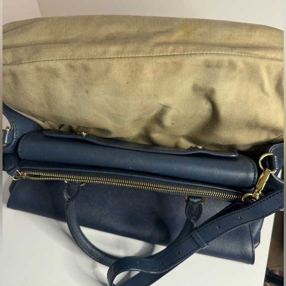 ☘️#193 MCM Saffiano Leather Double Zip Two-Way Satchel Tote Bag - Picture 9 of 16